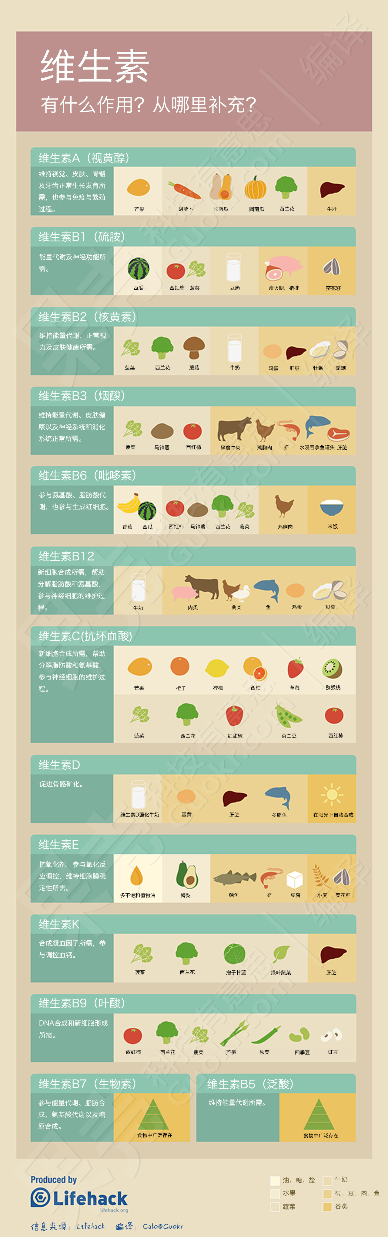 食物中的维生素和微量元素